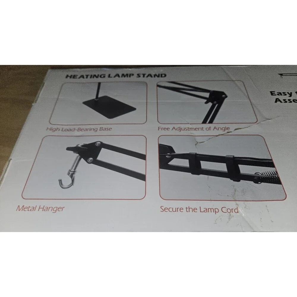 New Adjustable Angle Heating Lamp Stand REPTILE PET LIZARD SNAKE AZV heat